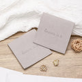 Custom Logo Embossing Microfiber Jewelry Display Luxury Pouch Necklace Earring Jewelry Pouch With ID Card