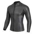 Men's 5mm Neoprene Wetsuit Jacket for Water Sports Top Front Zipper Long Sleeves for Diving Surfing and Swimming