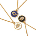 Hot Selling Vintage Oil Drop Enamel Stainless Steel Necklace for Women and Girls Colourful Link Chain for Gift