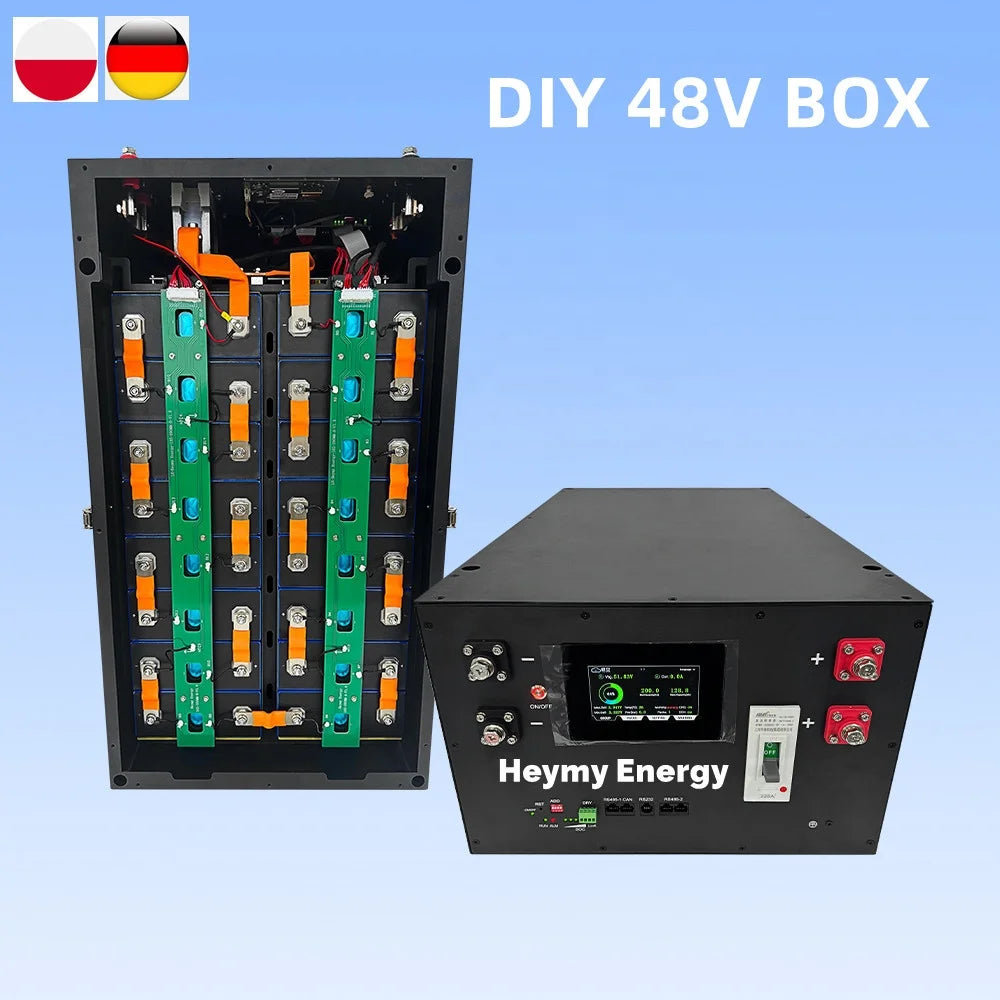 DIY 16S 15kwh Lifepo4 Battery Solar Energy Storage Battery Box Kit JK BMS EU 48V 320Ah 280Ah 300Ah Lithium Lifepo4 Battery Case