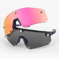 ROCKBROS UV400 Magnetic Change-piece Split  Bicycle Glasses Tr90 Frame Outdoor Cycling Windproof Sport Sunglasses Eyewear