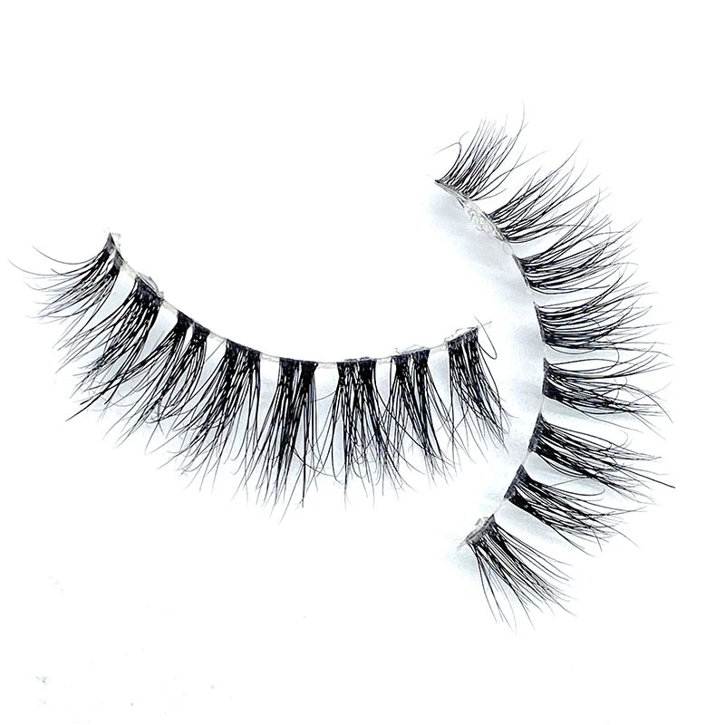 Premium Clear Band Strip Eyelashes Hot Sale Full Strip Eyelashes Wispy Soft 3D Mink Eyelashes