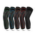 KS-2142-2# Full Leg Sleeves Strap Adjustable Knee Support Long Compression Knee Sleeves