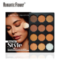 12 Color Matte Pressed Powder Bronzer Face Makeup Sculptor Contour Palette for Dark Skin