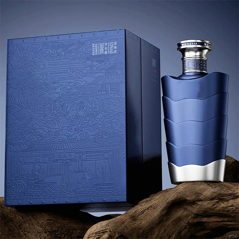 Customized White & Red Wine Unique Recyclable Rigid Magnetic Flip Lid Gift Box with Customizable Paperboard Design
