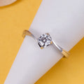 Custom MSR-802 Classic Style  18K Gold Women's Engagement Ring Round Brilliant Cut Lab Diamond Solitaire Ring