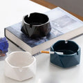Customized Popular Glossy Porcelain Cigarette Ashtray for Hotel Bar Home Use for Sale