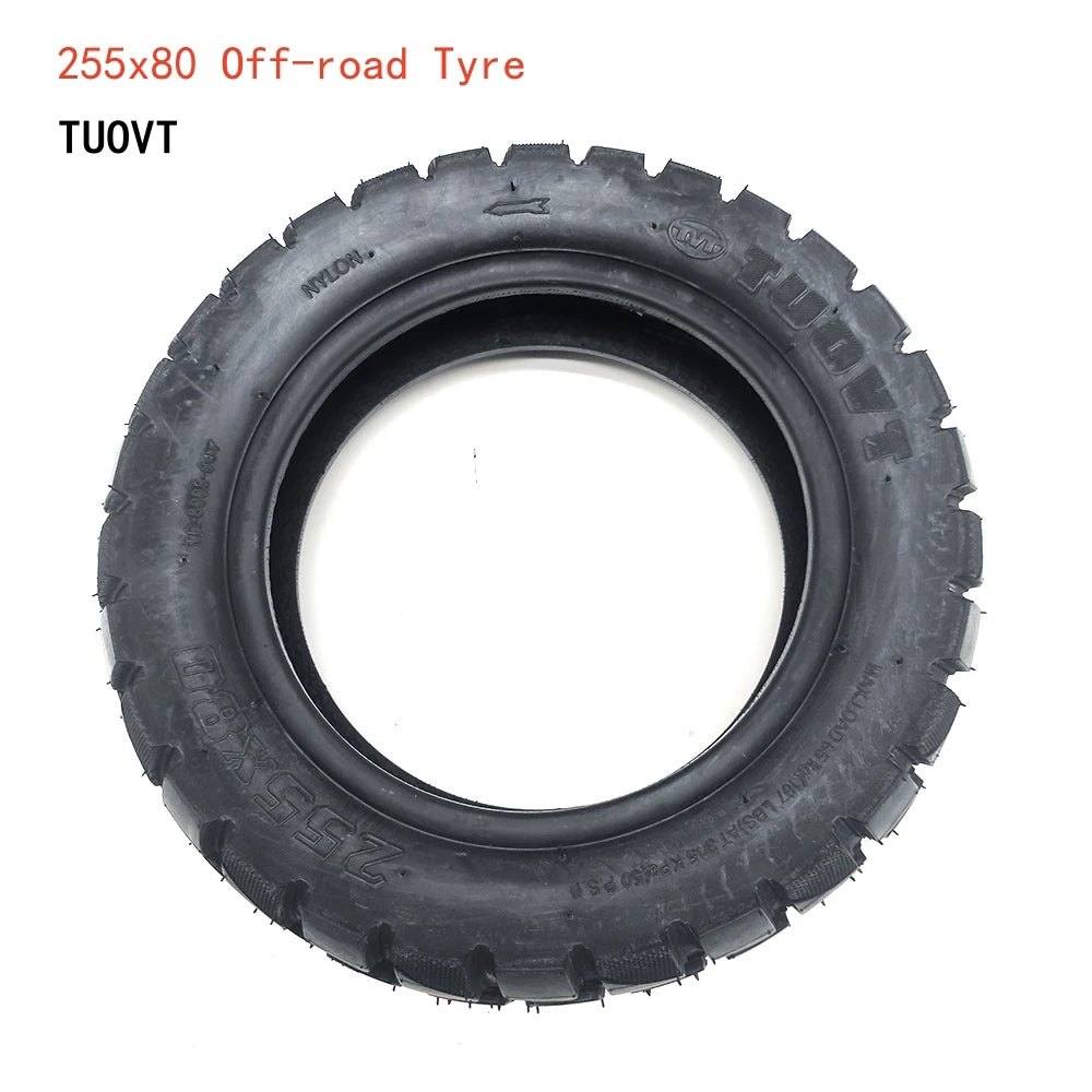 TUOVT 255x80 Off-road Tyre 10 Inch Outer Tire for Zero10X KuGoo M4 Electric Scooter Parts Accessories