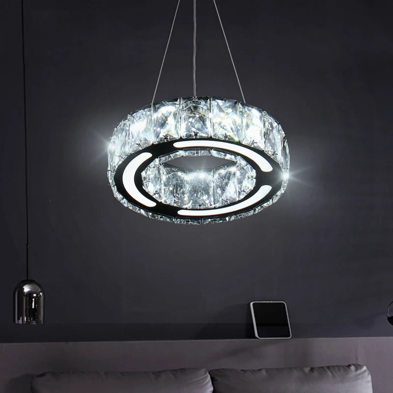 Acrylic 20cm Chandelier Pendant Lights Modern K9 Crystal for Living Room or Bedroom Dining Decoration
