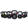 Gym Powder Coated Basics Fitness Yellow Handle 16kg Cast Iron Kettlebell MegaBDM
