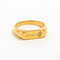 Fenny 18K Gold Plated Wholesale No Fade Stylish Minimalist Engrave Flower Stainless Steel Finger Ring Trendy for Women