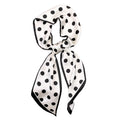 Wholesale Polka Dot Skinny Scarf Imitation Silk Satin Long Narrow Neck Scarf Multi-use Hair & Handbag Scarf