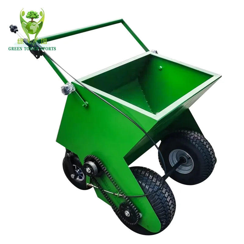 Soccer Football Field Rubber Granule and Sand Infill Machine for Artificial Grass the Wheels on the Inside