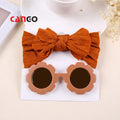 2022 UV400 Toddler Sunglasses Set Kids Glasses and Hair Accessories with Matching Frames Made of PC Material