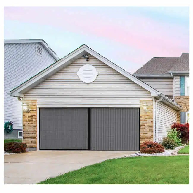 Heavy Duty Fiberglass Reinforced Garage Screen with Full Frame Hook Modern Design Magnetic Door for Patio Use