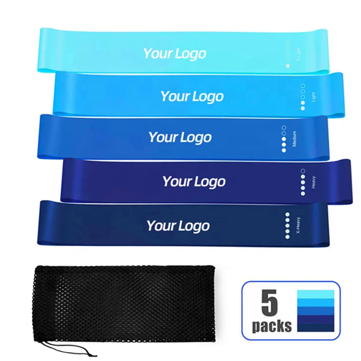Durable Custom Logo Anti Slip Latex Pull up Mini 5 Loop Exercise Band Resistance