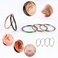 Wholesale Hinged Segment Clicker 316l Stainless Steel Earrings Nose Rings Hoops Piercings Surgical Steel Body Piercing Jewelry
