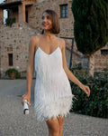 New Arrival Women's Diamond Gauze Transparent Strap Dress Party Mini Dress