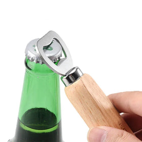 Custom Laser Engraving Wood Opener Blank Personalized Logo Keychain Gift Wooden Handle Bottle Opener