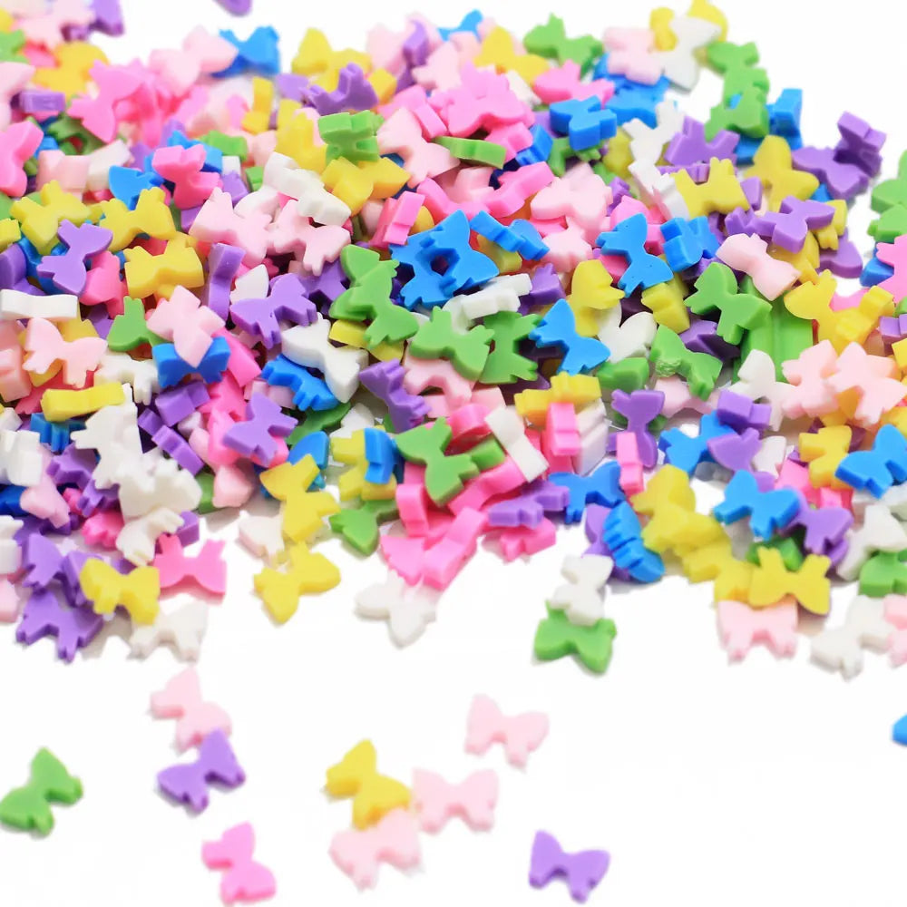 Rabbit Polymer Clay Bow Tie Slices Cute Bowknot Sprinkles for DIY Art Decoration Phone Case Embellishment