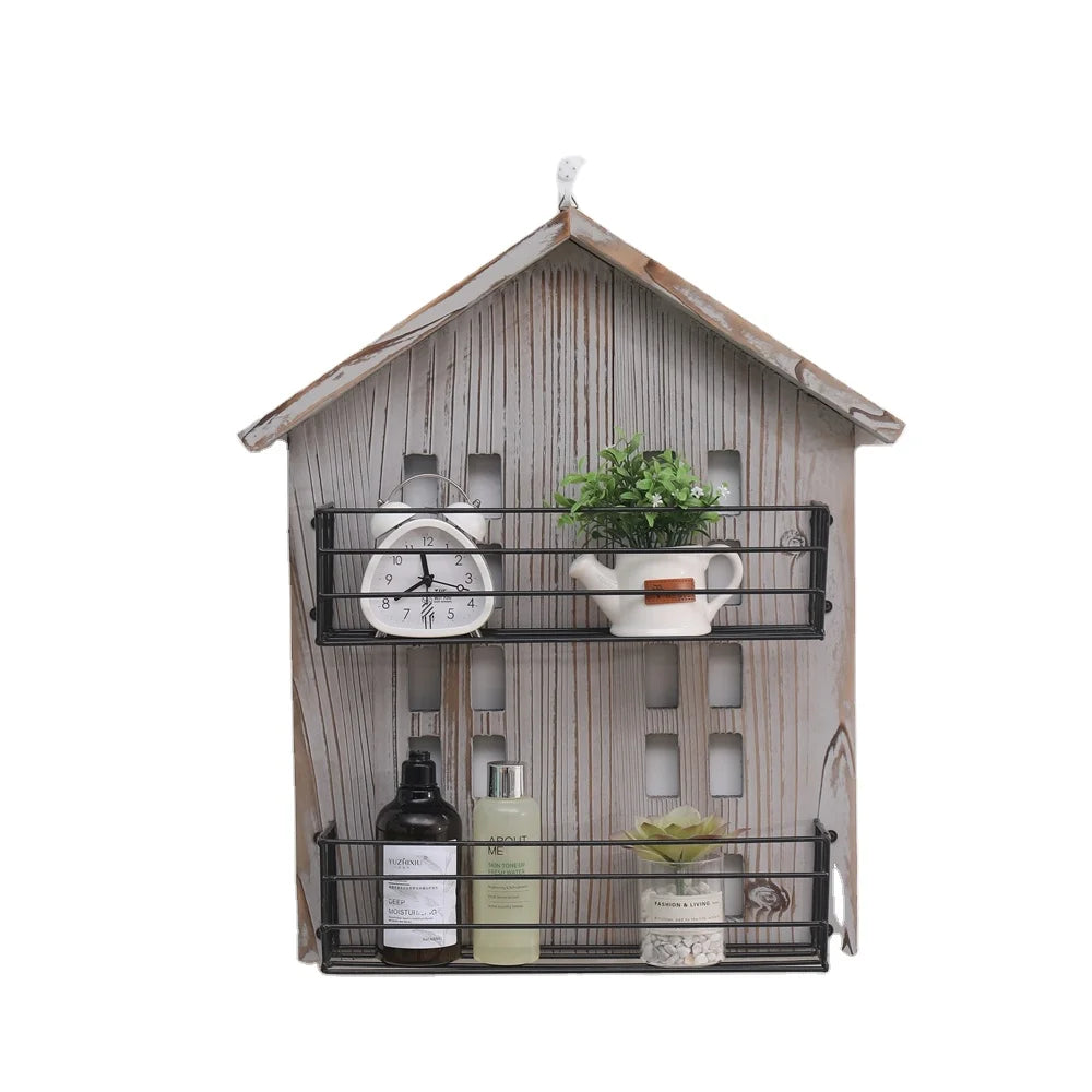 Wholesale Panel Wood Carving Decor Wooden Wall Hanging Decoration 3 Tier Shelf Wood Wall Hanging Shelves for Storage