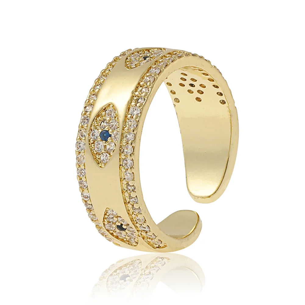 New Vintage Jewelry Set With Diamond Eye of Fortune Ring Gift Accessories