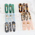 Genya Vintage Tortoiseshell Hair Clip Acetate Hairpin Simple Color Texture Water Drop BB Hairpin Women
