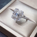 Silver 925 Original 1 Ct Brilliant Radiant Cut Diamond Test Past D Color Moissanite Blossom Ring for Wedding Gift Fine Jewelry
