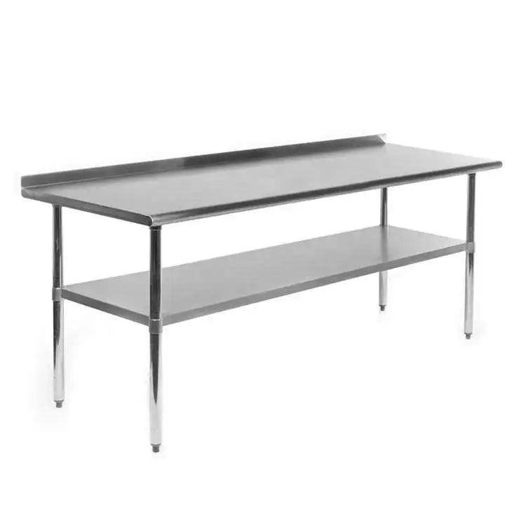 Stainless Steel Work Table Disassembly and Assembly of Double-layer Workbench Kitchen Working Table