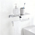 Hot Selling Modern Design Bathroom & Kitchen Universal Accessories Toilet Paper Holder with Shelf Hardware Set