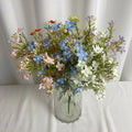 5-Branch Small Bundle Orchids Plastic Plant for Garden Decorative Enhancement
