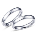 Romantic Silver Stainless Steel Couple Rings Classic Design for Engagement Party-Romantic Anniversary Jewelry Gift for Lovers
