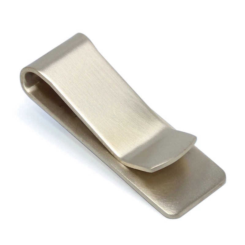 True Solid Brass Spring Money Clip Stainless Steel Promotion Various Style Pocket Cash Clip Blank DIY Metal Wholesale Money Clip
