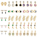 Wholesale Jewelry Supplier Cute Animal Mouse Cubic Zirconia Copper Gold Plated Earrings 18k Jewelry for Women