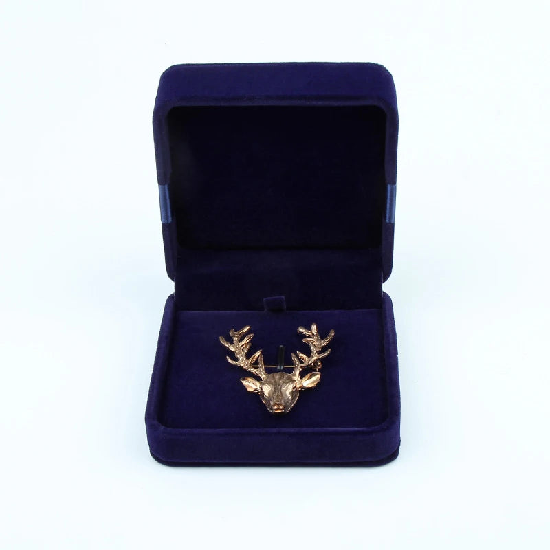 Luxury Modern Rectangle PU Leather Brooches Packaging Box Flip-Top Velvet for Armband Medal Jewelry Gift Boxes