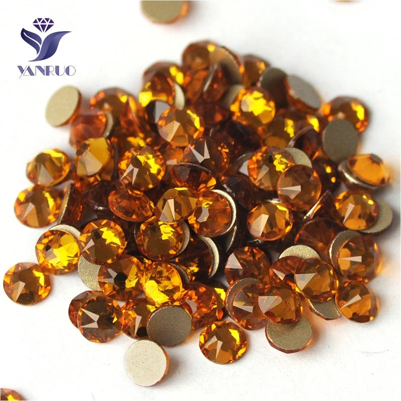 Glass Flatback Rhinestones Topaz Rhinestones Ss20 Bulk Glass Rhinestones