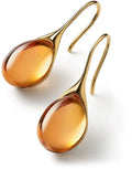 Pendiente Drop Shaped Transparent Opal Hook Earrings Simple Orange Blue Four Color Fashion Earrings for Women