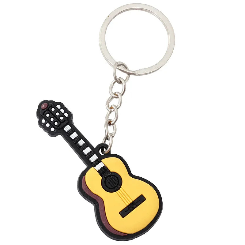 Creative Mini Musical Instrument Gift Drum Keychain for Guitar Kalimba Ukulele Violin Piano African Drum