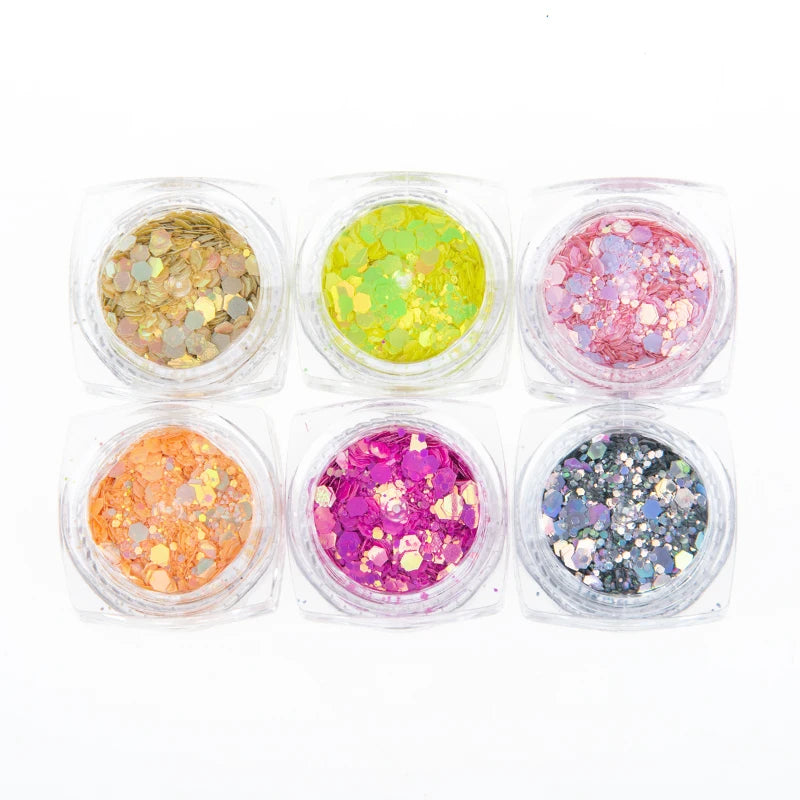 2021 Hot Sale Products New Multicolor Bulk Cosmetic Chunky Polyester Lip Nail Gloss Glitter Powder