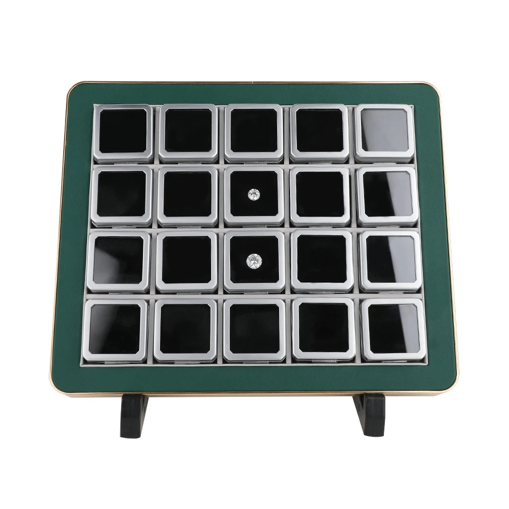 Luxury Gold Tray Set Deluxe Presentation Tray Set with Gold Frame Elegant Storage for 20 Boxes