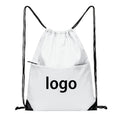Hot 210d Sports Fitness Ladies Men's Nylon Polyester Large Size Waterproof White Backpack With Zipper Football Drawstring Bag