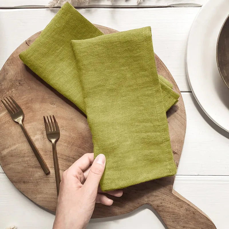 Custom Hemstitch Christmas Wedding Hotel Restaurant Party Linen 45x45cm Table Dinner Napkin