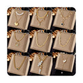 18k Gold Plated  Necklaces Stainless Steel Waterproof Pendant Fashion Jewelry Multi-layered Necklace for Women