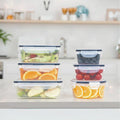 Transparent PP Fresh-Keeping Box Sealed Kitchen Lunch Container for Food Storage Preservation Environment-friendly Multifunction