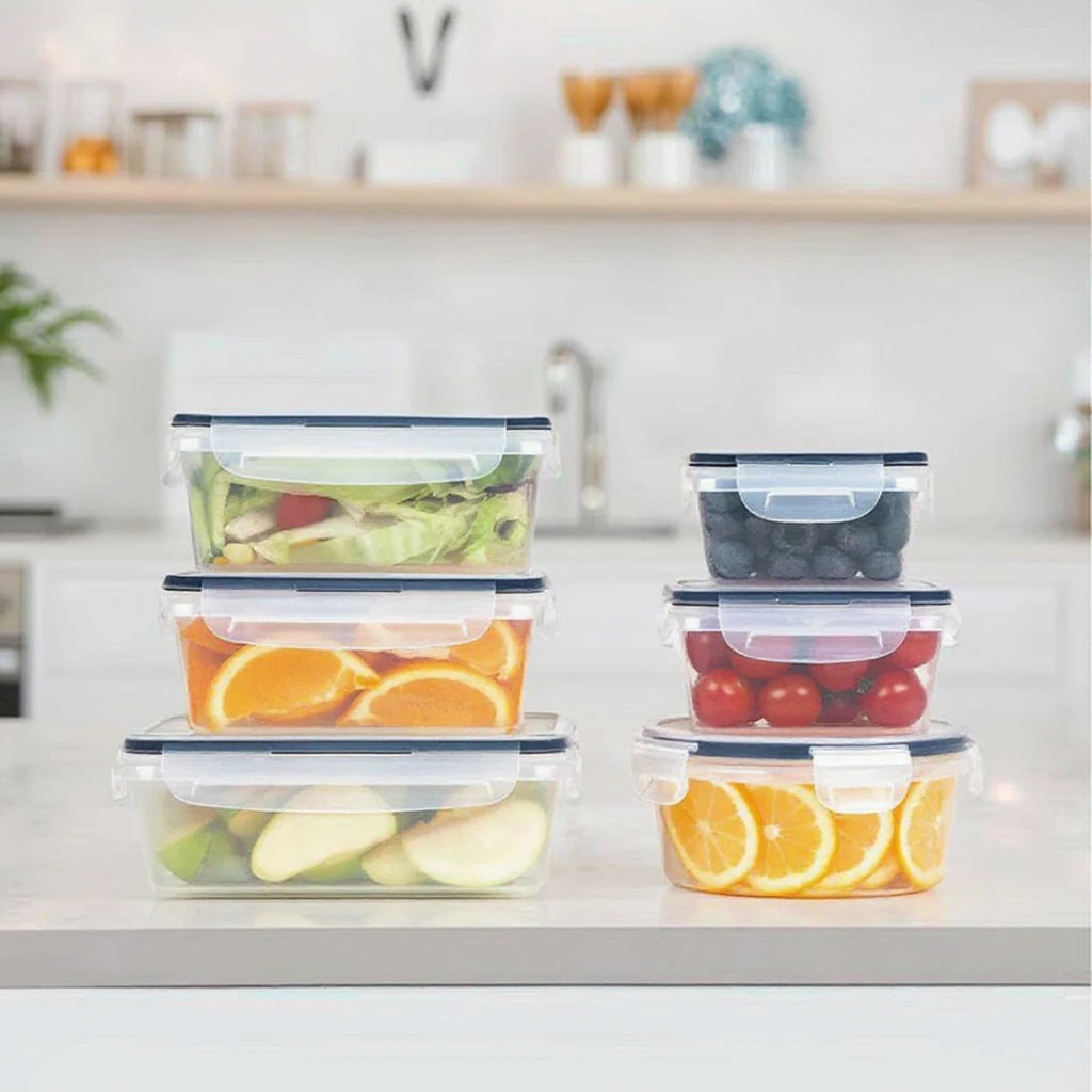 Transparent PP Fresh-Keeping Box Sealed Kitchen Lunch Container for Food Storage Preservation Environment-friendly Multifunction