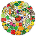 E-50pcs Fruit and Vegetable Fruit and Vegetable Plant Graffiti Stickers Packs Skateboards Car Phone Bottle Cup
