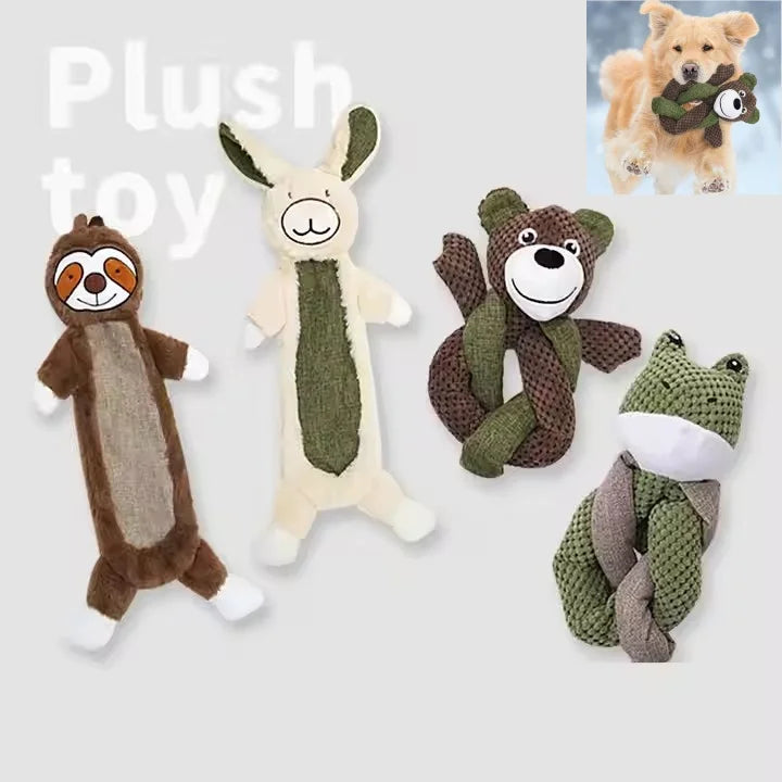 Wholesale Custom Pet Dog Interactive Toy Medium Large Dogs Squeak Plush Toy Durable Dog Chewing  Stuffed Animal Toys