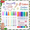 8 Colors Permanent Outline Metallic Marker Pens Super Bright 3mm for Rock Painting DIY Photo Album Scrapbook Crafts