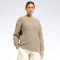 Women's Oversized Chunky Textured Knit Sweater Soft Brushed Cashmere Alpaca Blend Long Custom Logo Print Pattern XS Fashionable