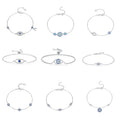 Wholesale Price Blue Eyes Series Hand Chain S925 Sterling Silver 18K Gold Plated Blue Zirconia Devil's Eye Tennis Bracelet